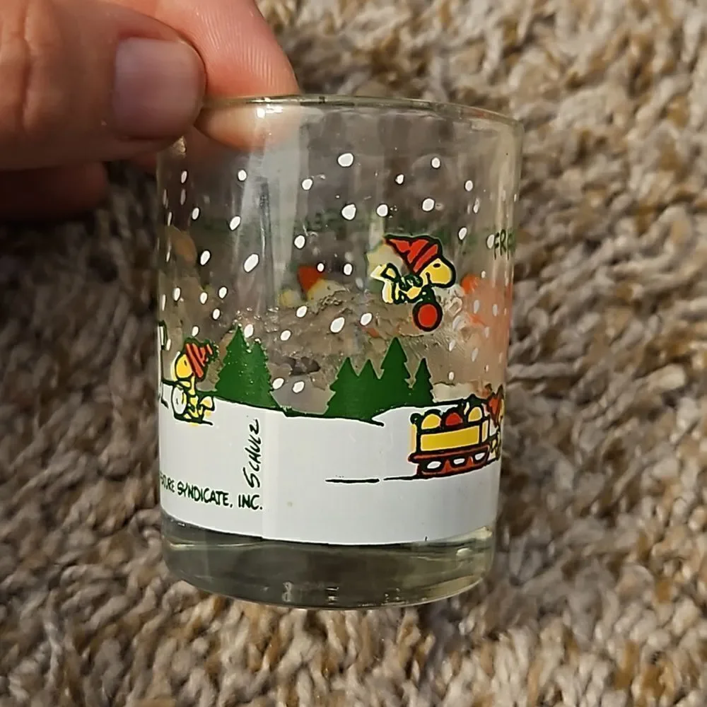 Snoopy christmas tree vintage votive candle holder
